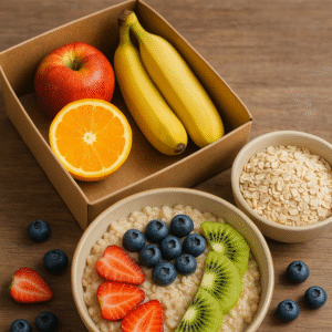 Breakfast Box (Oats + Fruits)
